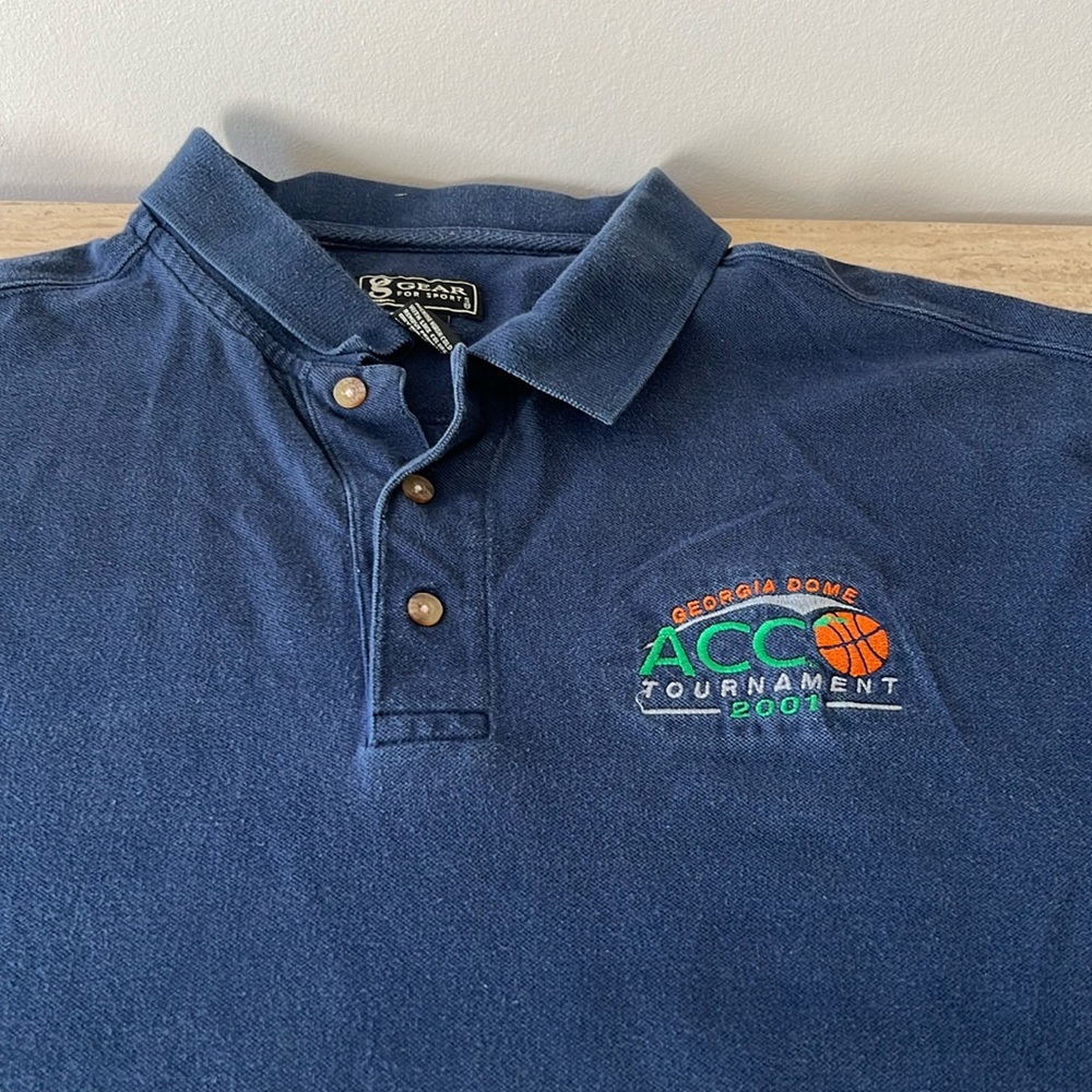 Vintage 2001 ACC Basketball Polo size XXL 100% cotton
